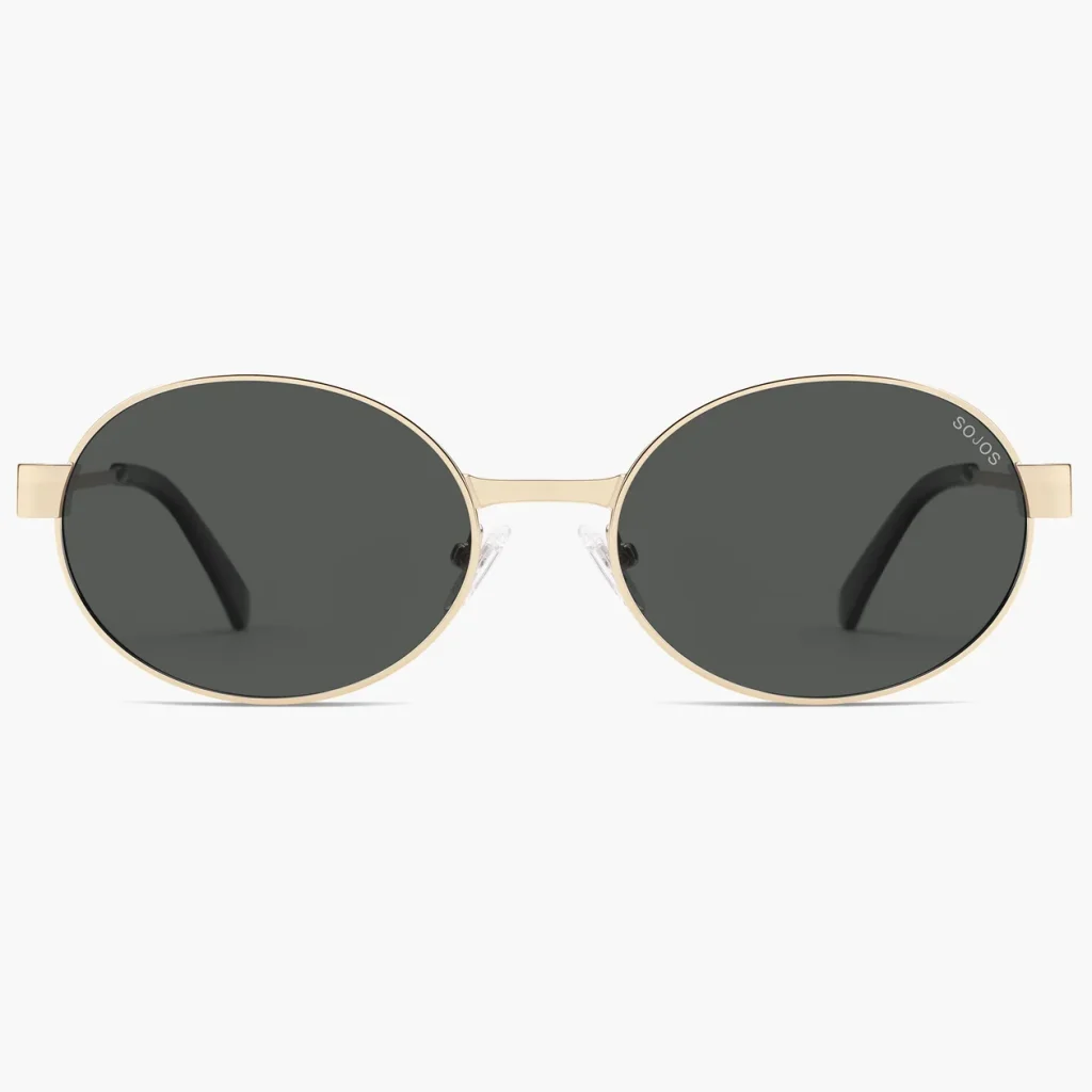 Sojos SJ1281 Gold Frame Black Lens Sunglasses