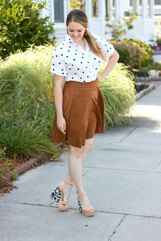 Romwe Polka Dot Blouse-5.jpg