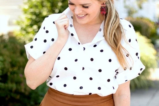 Romwe Polka Dot Blouse-6.jpg